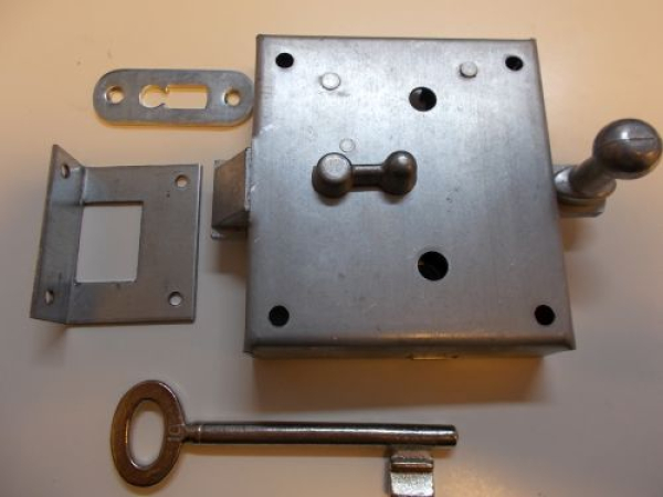 Kabusenschloß BB 48 mm M.1, Schlüssel und Schließblech